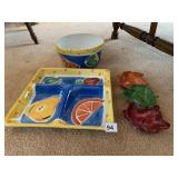 DIVIDED DISHES, LEAF DESIGN DISHES