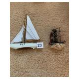 SHELL SAIL SHIP AND OTHER SHIP