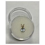 AQUAMARINE IN 14K GOLD SETTING