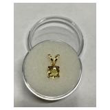 YELLOW BERYL 0.83CT IN 14K GOLD SETTING