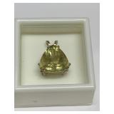 YELLOW LABRADORITE TRILLION CUT 8.08CT IN