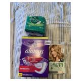 SEALED HAIR DYE AND FEMININE PRODUCTS