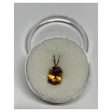 MADIERA CITRINE 1.00 IN STERLING SILVER SETTING