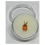 MEXICAN FIRE OPAL .50CT IN 14K GOLD SETTING