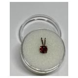 ORANGE ZIRCON IN STERLING SILVER SETTING