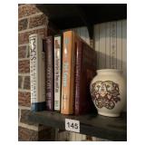 BOOKS ABOUT PETS, VASE MARKED