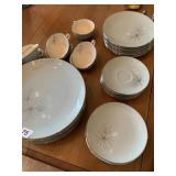 FRANCISCAN CHINA SILVER PINE DISHES