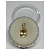 CITRINE STONE IN STERLIN SILVER SETTING