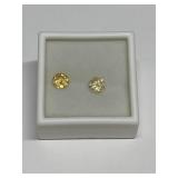 PAIR OF CITRINES 6MM ROUND STONES