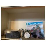 SONY CASSETTE PLAYER, ALARM CLOCK, GOLF CLUB