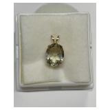 YELLOW TOPAZ 2.56CT PENDANT IN 14K GOLD SETTING