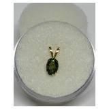 GREEN TOURMALINE 0.45CT PENDANT IN 14K GOLD