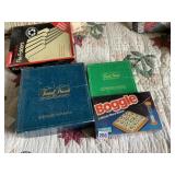 BOGGLE, TRIVIAL PURSUIT, FILE FOLDERS