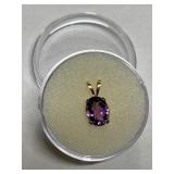 AMETHYST 1.07CT IN 14K GOLD SETTING