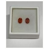 PAIR OF SUNSTONE OVAL 7X5MM STONES