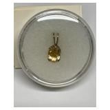 CITRINE 0.9CT IN STERLING SILVER SETTING