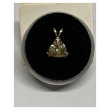 WHITE TOPAZ 1.17CT IN 14K GOLD SETTING