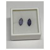 PAIR OF MARQUISES CUT TANZANITE 10X5MM STONES
