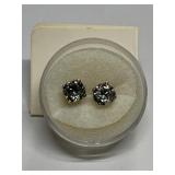 YELLOW TOPAZ EARRINGS IN STERLING SILVER SETTING