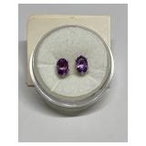 AMETHYST EARRINGS .92CTW IN STERLING SILVER