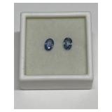 PAIR OF SAPPHIRE STONES 6.5X4.6MM OVAL