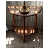 FLAT WALL 2 TIER MAPLE TABLE 23" H X 22" W X 12"