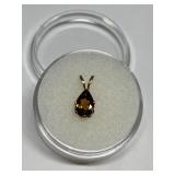 GOLDEN TOURMALINE IN 14K GOLD SETTING