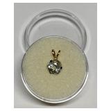 SKY BLUE TOPAZ 1.0CT IN 14K GOLD SETTING