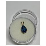 BLUE TOPAZ IN 14K GOLD SETTING