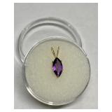 AMETHYST 0.41CT IN 14K GOLD SETTING