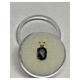 LONDON BLUE TOPAZ 1.73CT IN 14K GOLD SETTING