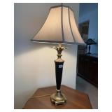 BRASS TABLE LAMP W/ SHADE