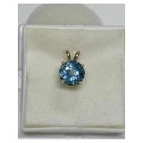SWISS BLUE TOPAZ 2.32T PENDANT IN 14K GOLD
