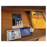 COASTERS, PLAYING CARDS, COLORED LIGHTS, ETC.