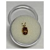 GOLDEN MYSTIC TOPAZ 0.90CT IN 14K GOLD SETTING