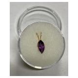 AMETHYST 0.50CT IN 14K GOLD SETTING