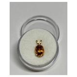 GOLDEN CITRINE 1.32CT IN 14K GOLD SETTING