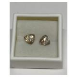 PAIR TRILLION CUT STRONTIUM ITANATE 8X8MM STONES