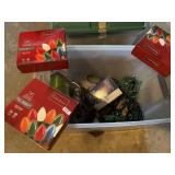 HOLIDAY LIGHTS 4 NEW BOXES AND TOTE