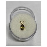 GREEN TOURMALINE 0.37CT IN 14K GOLD SETTING
