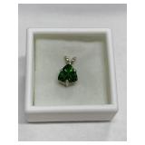 TRILLION CUT CHROME DIOPSIDE 1.70CT IN STERLING