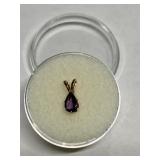 AMETHYST IN 14K GOLD SETTING