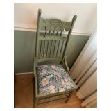 PAINTED OAK PRESSED BACK CHAIR