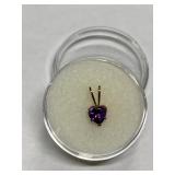 AMETHYST IN GOLD FILLED SETTING