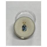 AQUAMARINE 1.00CT IN 14K GOLD SETTING