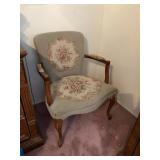 TAPESTRY CHAIR QUEEN ANNE LEGS, PROJECT PIECE