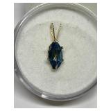 LONDON BLUE TOPAZ 0.79CT PENDANT IN 14K GOLD