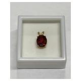 CRIMSON RED TOPAZ 3.12CT IN 14K GOLD SETTING