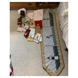 TABLE RUNNER AND HAND TOWELS