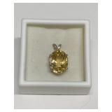 CITRINE 4.7CT IN STERLING SILVER SETTING